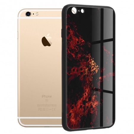 Husa Carcasa Spate pentru iPhone 6 Plus / 6S Plus - Glaze Glass,  Red Nebula
