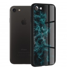 Husa Carcasa Spate pentru iPhone 7 - Glaze Glass,  Blue Nebula