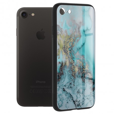 Husa Carcasa Spate pentru iPhone 7 - Glaze Glass, Red Nebula - 1