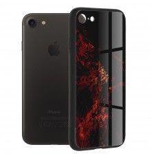 Husa Carcasa Spate pentru iPhone 7 - Glaze Glass,  Red Nebula