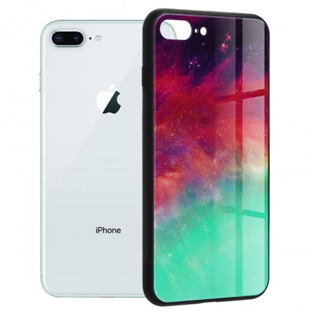 Husa Carcasa Spate pentru iPhone 7 Plus - Glaze Glass, Red Nebula - 1