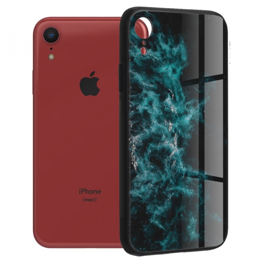 Husa Carcasa Spate pentru iPhone XR - Glaze Glass,  Blue Nebula
