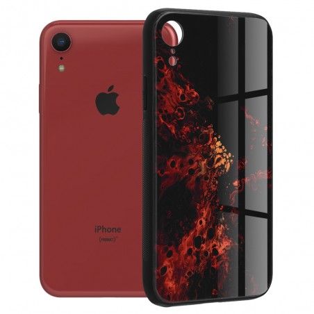 Husa Carcasa Spate pentru iPhone XR - Glaze Glass, Red Nebula - 1