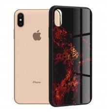 Husa Carcasa Spate pentru iPhone XS Max - Glaze Glass,  Red Nebula