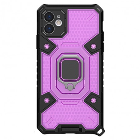 Husa Carcasa Spate pentru iPhone 11 - HoneyComb Armor, Roz cu Violet