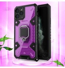 Husa Carcasa Spate pentru iPhone 11 Pro Max - HoneyComb Armor, Roz cu Violet