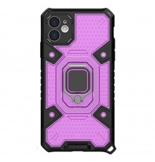 Husa Carcasa Spate pentru iPhone 12 Mini - HoneyComb Armor, Roz cu Violet