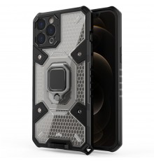 Husa Carcasa Spate pentru iPhone 12 Pro - HoneyComb Armor, Neagra