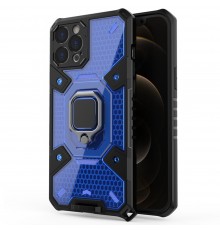 Husa iPhone 12 Pro Max - Gradient Glass, Albastru cu Violet