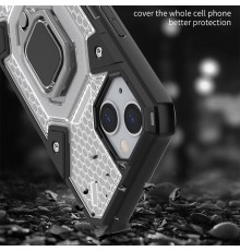 Husa Carcasa Spate pentru iPhone 13 - HoneyComb Armor, Neagra