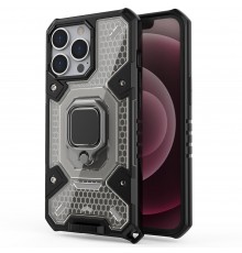 Husa Carcasa Spate pentru iPhone 13 Pro - HoneyComb Armor, Neagra