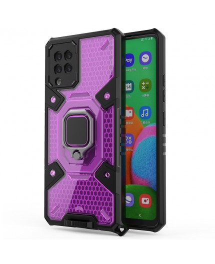 Husa Carcasa Spate pentru Samsung Galaxy A42 5G - HoneyComb Armor, Roz cu Violet
