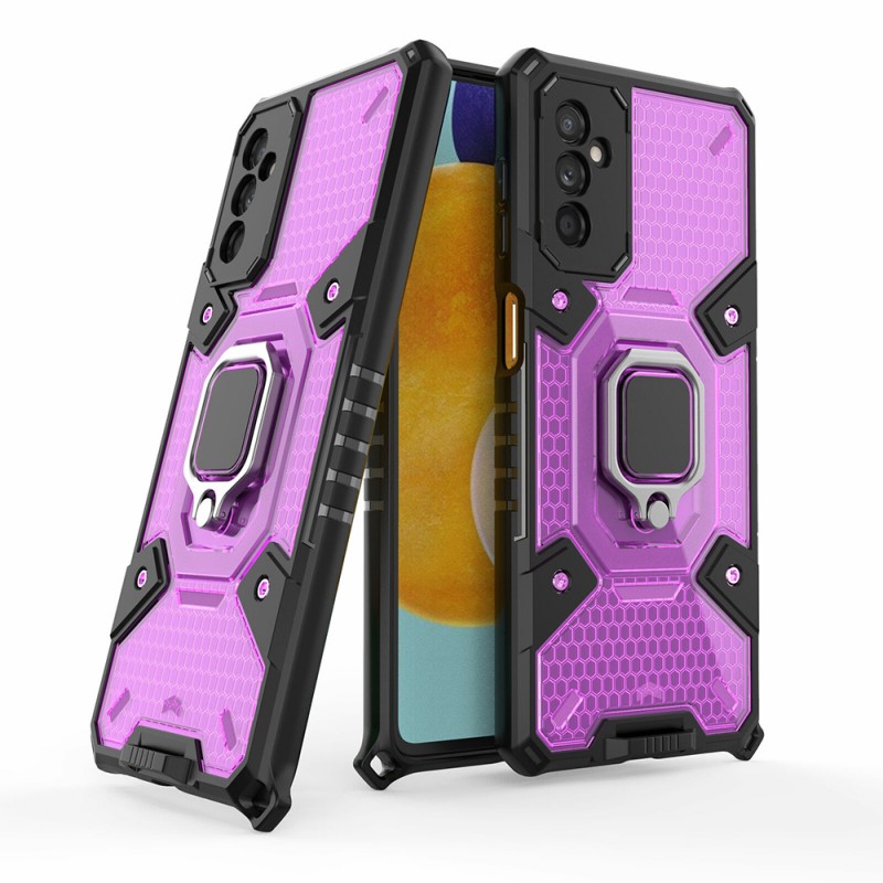 Husa Carcasa Spate pentru Samsung Galaxy M52 5G - HoneyComb Armor, Roz cu Violet