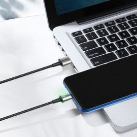 Cablu de date, incarcare, din zinc,magnetic, Baseus USB micro USB 2.4A 1m, Negru Baseus - 6
