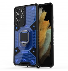 Husa Carcasa Spate pentru Samsung Galaxy S21 Ultra - HoneyComb Armor, Albastra