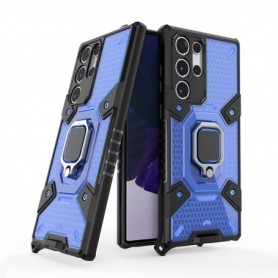 Husa Carcasa Spate pentru Samsung Galaxy S22 Ultra - HoneyComb Armor, Albastra