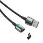 Cablu de date, incarcare, din zinc,magnetic, Baseus USB Type-C 2.4A 1m, Negru