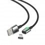 Cablu de date, incarcare, din zinc,magnetic, Baseus USB Type-C 2.4A 1m, Negru