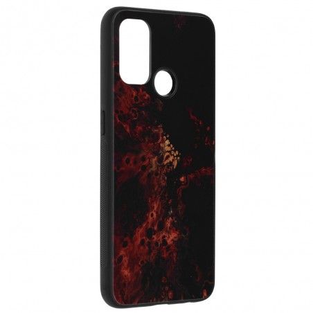 Husa Carcasa Spate pentru Oppo A32 / A53 / A53s - Glaze Glass,  Red Nebula