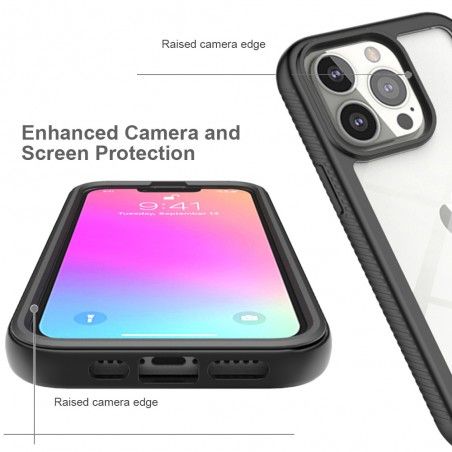 [PACHET 360] - Husa Defense360 + Folie de protectie - iPhone 13 Pro, Neagra - 2