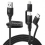 Cablu Spigen C10i3 - 3 in 1 Type-c & Lightning & Micro-usb 150cm Black