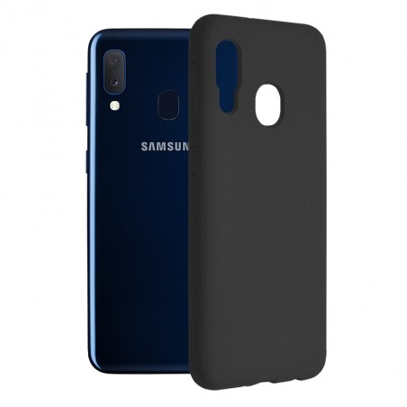 Husa Carcasa Spate pentru Samsung Galaxy A20e - Soft Edge Silicon cu interior din microfibra