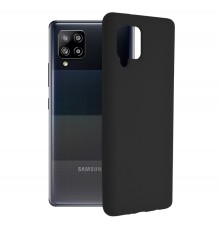 Husa Samsung Galaxy A42 5G - FullCover 360 (Fata + Spate), Transparenta cu margine Albastra