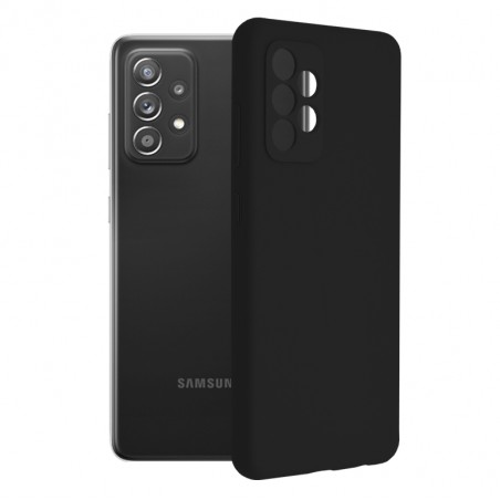 Husa Carcasa Spate pentru Samsung Galaxy A72 5G - Soft Edge Silicon cu interior din microfibra