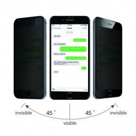 Folie protectie iPhone 7 Plus / 8 Plus, sticla securizata, Privacy Anti Spionaj , Neagra  - 2