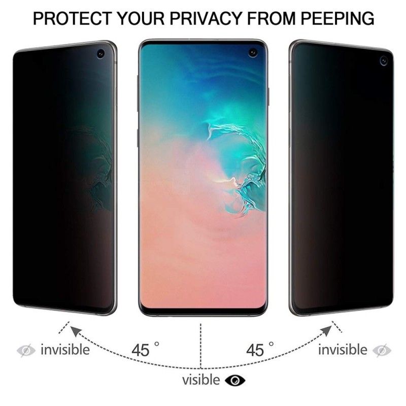 Folie protectie Samsung S10+ Plus, sticla securizata, Privacy Anti Spionaj - 2