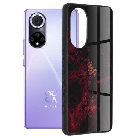 Husa Carcasa Spate pentru Nova 9 - Glaze Glass, Red Nebula - 1