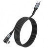 Cablu de date Hoco U100, Type C la Lightning, Fast Charging 20W, Lungime 1.2m, Negru