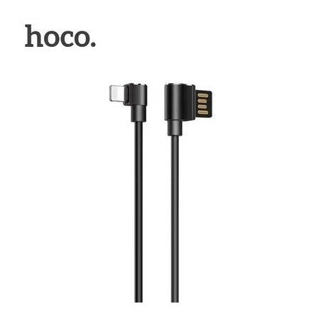 Cablu de date Hoco U37, Usb la Lightning, 90 grade, Lungime 1.2m, Negru