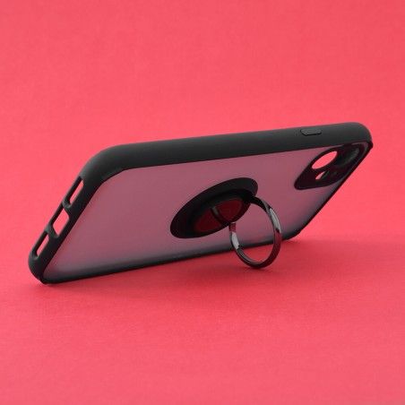 Husa Carcasa Spate pentru iPhone 11, Tpu Glinth Ring, Neagra - 2