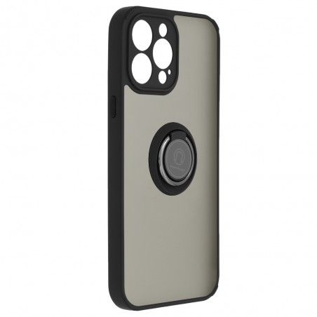 Husa Carcasa Spate pentru iPhone 13 Pro Max, Tpu Glinth Ring, Neagra - 2