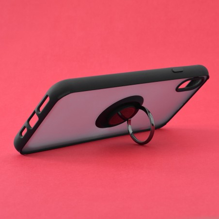 Husa Carcasa Spate pentru iPhone XS Max, Tpu Glinth Ring, Neagra - 2