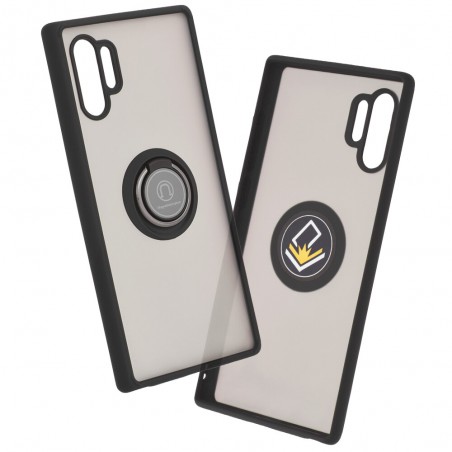 Husa Carcasa Spate pentru Galaxy Note 10 Plus, Tpu Glinth Ring, Neagra