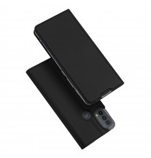 Husa Flip Tip Carte DuxDucis Skin Pro pentru Motorola Moto E20 / E30 / E40 , Neagra