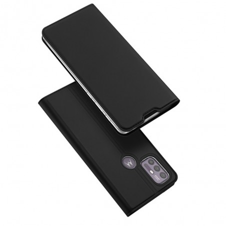Husa Flip Tip Carte DuxDucis Skin Pro pentru Motorola Moto G10 / G30 / G10 Power , Neagra
