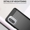 Husa Carcasa spate pentru Xiaomi Poco F3 , Tpu Carbon Design, Neagra