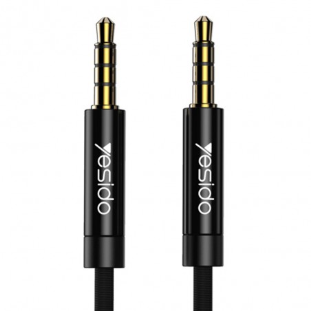 Adaptor Audio Jack 3.5mm la Jack 3.5mm, 2M, Yesido - Negru