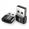 Adaptor USB la Type-C, Techsuit - Negru