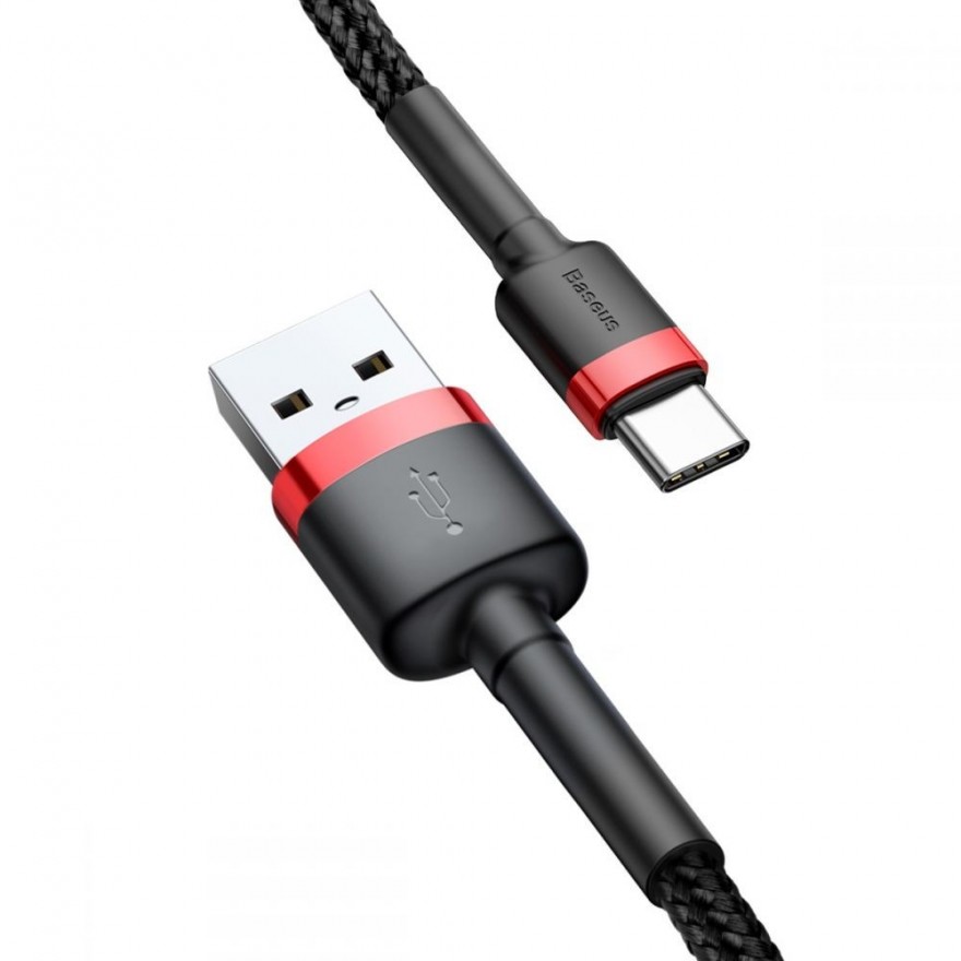 Cablu de date Baseus Cafule Type-C 100cm Red/black Baseus - 1