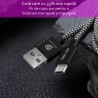 Cablu de date din Nailon, USB la Micro USB, 3M, K-ONE, DuxDucis - Negru