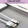 Cablu de date USB la Type-C, 2.4A, 1.2M, Yesido (CA-22) - Alb