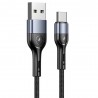 Cablu de date USB la Type-C, 2A, 1M, Usams U55 - Negru