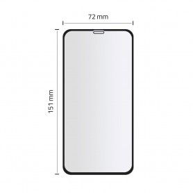 Folie Protectie Ecran iPhone XI 11 Pro Max - Hofi Hybrid Glass Black Hofi - 6