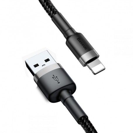 Cablu de date - Baseus Cafule Lightning 50cm Grey/black