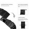 Curea metalica Samsung Galaxy Watch 4, Galaxy Watch Active 1 / 2 (40 mm / 44 mm), Huawei Watch GT / GT 2 / GT 3 (42 mm) - Negru