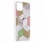 Husa Carcasa Spate pentru iPhone 13 - Marble Design, Hexagoane Violet